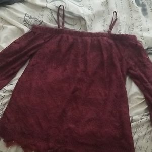 Burgundy blouse